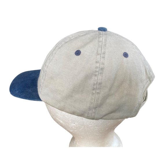 Vtg Florida Keys Denim Tan Cap Hat Distinctive Headwear Cotton Twill Adjust GUC - Picture 4 of 12